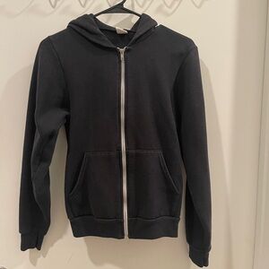 Black American Apparel Zip-Up Hoodie Size XS